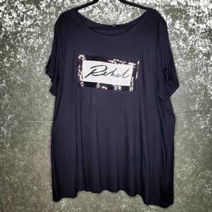 Rebel by Rebel Wilson X Angels Black Sequin Cold Shoulder Top